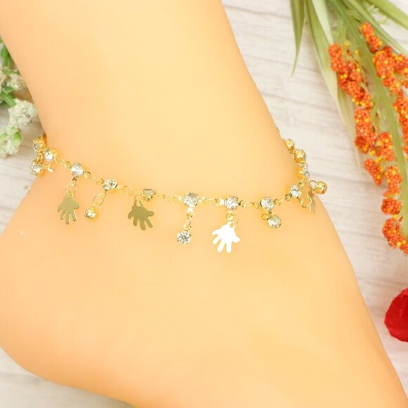 "Handmade Anklet – Elegant & Delicate Jewelry for Women | UNVRC1283 - Picture 6 of 10